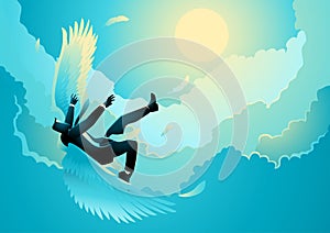 Icarus is a Greek mythology metaphor for excessive ambition or overcompensation