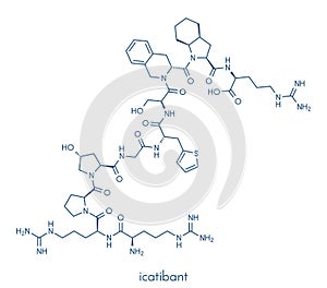 Icatibant hereditary angioedema drug molecule orphan drug. Skeletal formula.