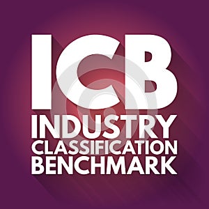 ICB - Industry Classification Benchmark acronym, technology concept background