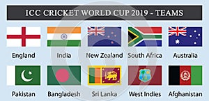 ICC Cricket world cup 2019-Teams