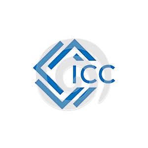 ICC letter logo design on white background. ICC creative circle letter logo concept. photo