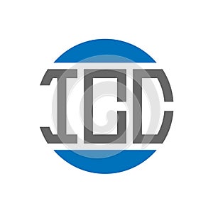 ICC letter logo design on white background. ICC creative initials circle logo concept. ICC letter design photo