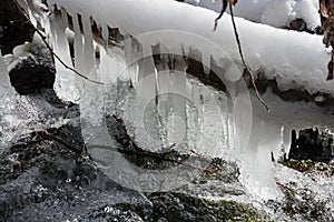 Ice Above A Stream