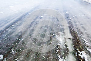 Ice on agricultural field