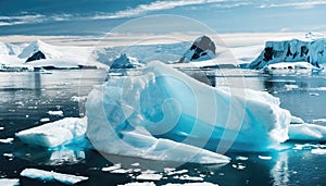 Ice on Antarctica ecological concept. Generated with AI