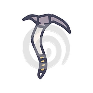 ice axe color vector doodle simple icon