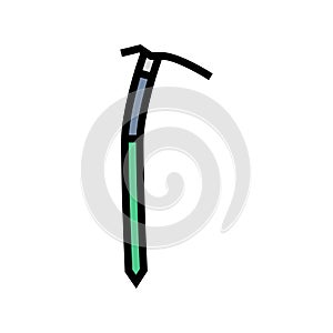 ice axe mountaineering adventure color icon vector illustration