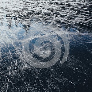 Ice background. ice surface texture