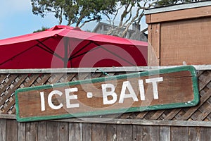 Ice and bait sold here