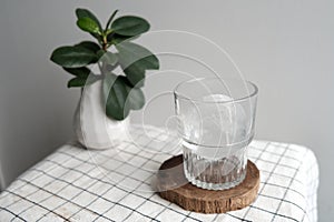 ice ball in coffee glass