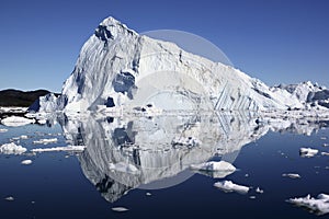 Ice berg in Jakobshavn, Greenland.