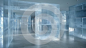 Ice-block architectural space