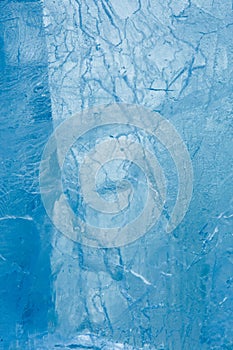 Ice Block Ice is water frozen into a solid state. Depending on the presence of impurities. it can appear transparent or