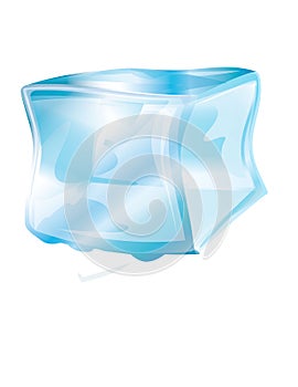 Ice block icon vector illustration of frozen block