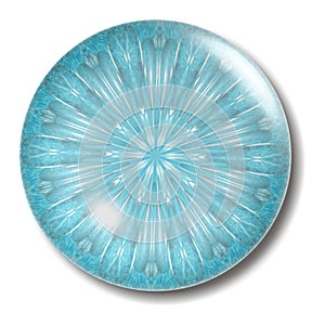 Ice Blue Button Orb
