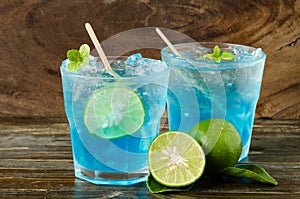 Ice blue drink