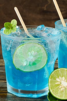 Ice blue drink