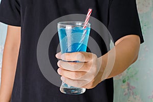 Ice blue drink