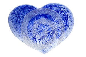 An ice blue heart
