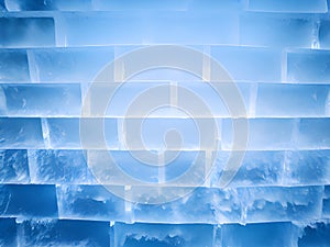 ice brick wall texture using as background, AI Generated