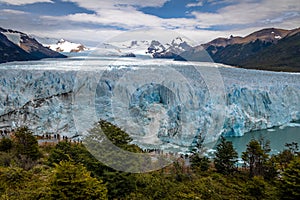 Ice Calving at Perito Moreno Glacier at Los Glaciares National Park in Patagonia - El Calafate, Santa Cruz, Argentina