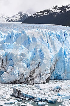 Ice calving from the terminus of the Perito Moreno Glacier in Patagonia, Argentina
