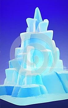 Ice castle - abstract digital art