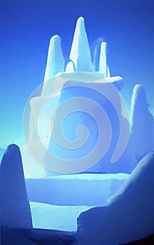 Ice castle - abstract digital art
