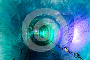 Ice Cave In Mer De Glacer Glacier-Chamonix,France