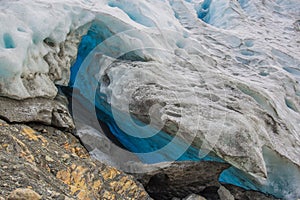 Ice cave on Perito Moreno Glacier, Los Glaciares National Park, El Calafate, Patagonia, Argentina