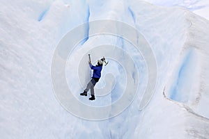 Ice climber on the Perito Moreno Glacier