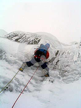 Ice climber in Scotland