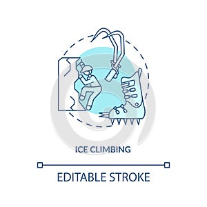 Ice climbing concept icon