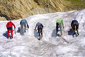 Ice climbing group
