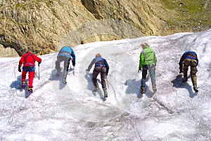 Ice climbing group