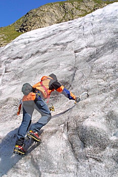 Ice climbing men