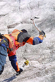 Ice climbing men