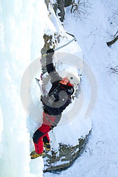 Ice climbing the North Caucasus.