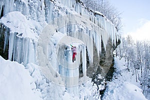 Ice climbing the North Caucasus.