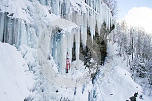 Ice climbing the North Caucasus.