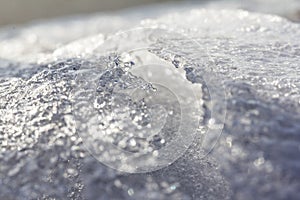 Ice close-up texture