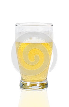 Ice cold lager beer in glass