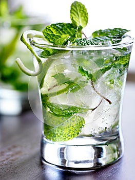 Ice cold mojito cocktail
