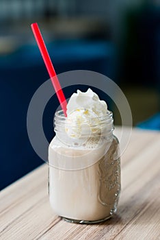 Ice cold, refreshing frappe coffee