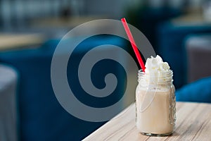 Ice cold, refreshing frappe coffee