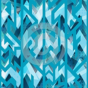 Ice color geometric seamless pattern