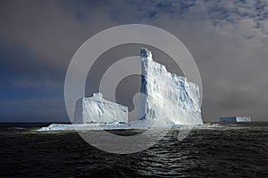 Ice columns from a massive tabular ice berg, Scotia Sea photo