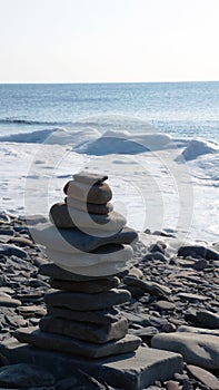 Ice covered sea in winter, landscape