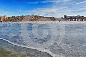 Ice covered water in Stockholm