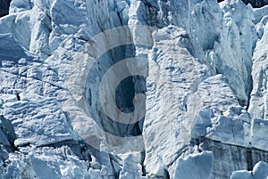 Ice crack feature at Mendenhall Glacier, Alaska